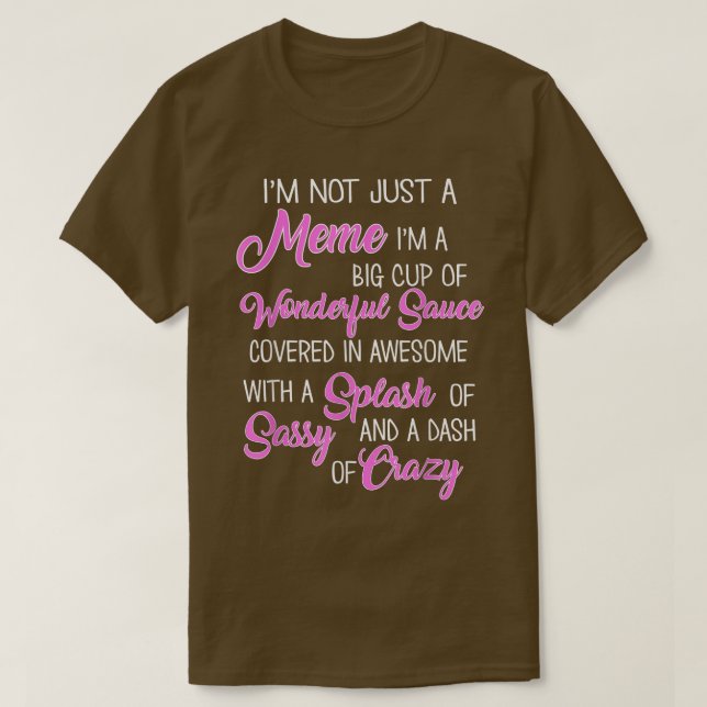 Big Kopp av Wonderful Meme Grandmor T Shirt (Design framsida)