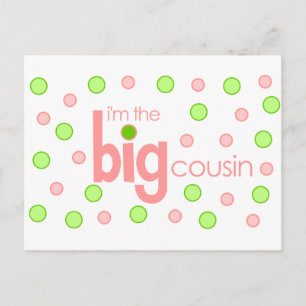 Big kusin polkadot T-shirt Vykort