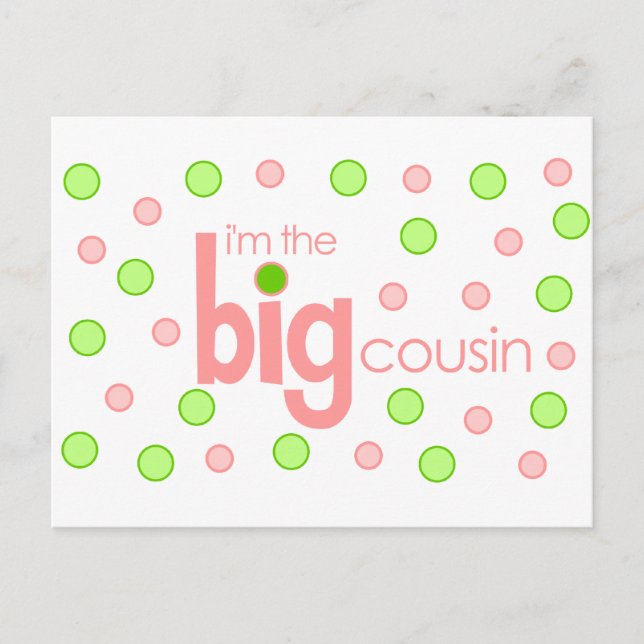 Big kusin polkadot T-shirt Vykort (Framsida)