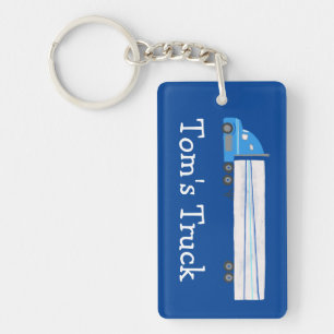 Big Lastbil 18 Wheeler Semi Rig ANPASSADE IT Nyckelring