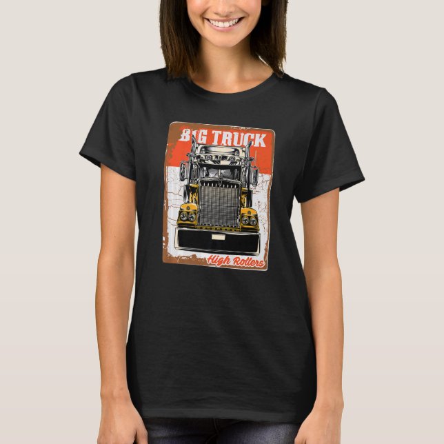 Big Lastbil Fordon T Shirt (Framsida)