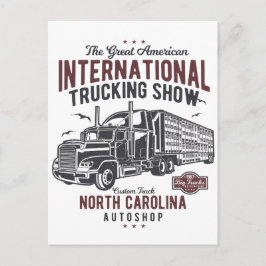 Big Lastbil Trucking Show North Carolina Auto Shop Vykort
