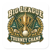 Big League Tourney Champ Guld Trofé Fyrkantig