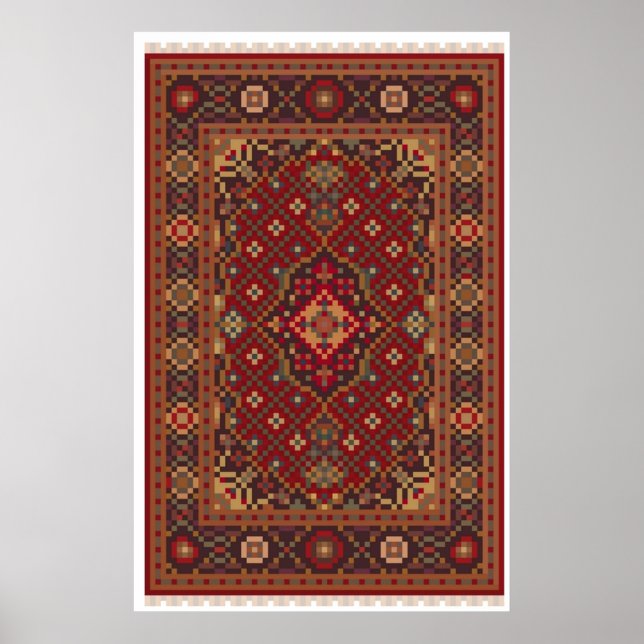 Big Lebowski Pixel Matta Poster (Framsidan)