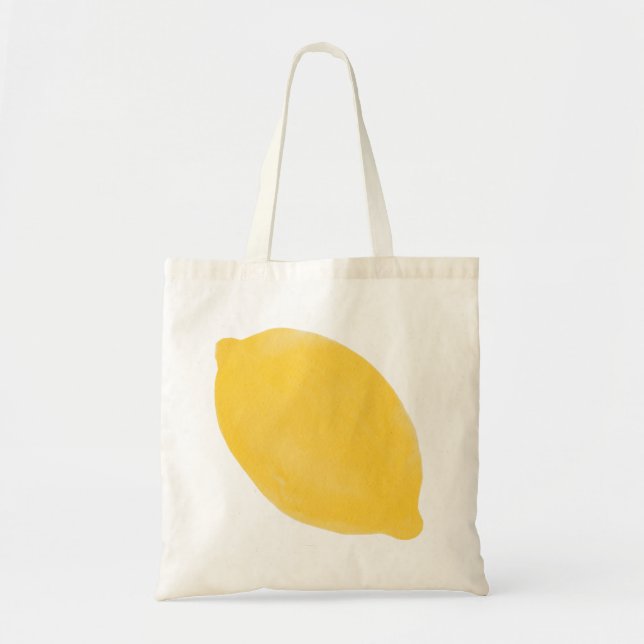 Big Lemon Tote Bag - illustration Tygkasse (Framsidan)
