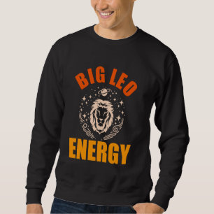 Big Leo Energy Women Leo Zodiac skriver Lejon Leo Lång Ärmad Tröja