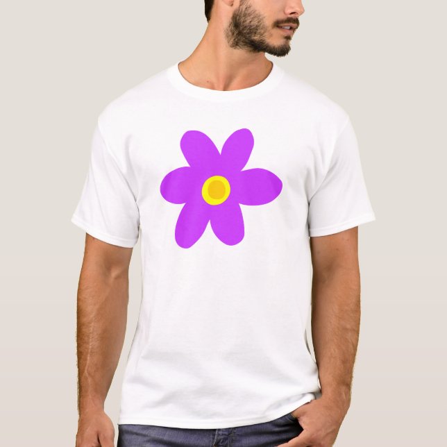 Big Lila Flower Tee Shirt (Framsida)