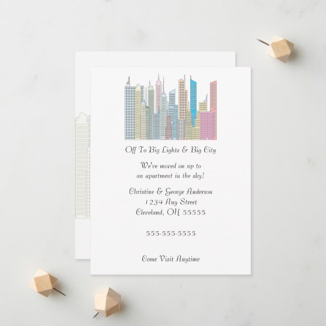 Big Ljus Big City Flytta Announcement Meddelande (Fram/Back In Situ)