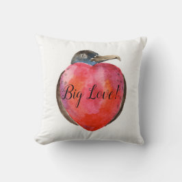 Big Love! heart design on throw cushion Kudde