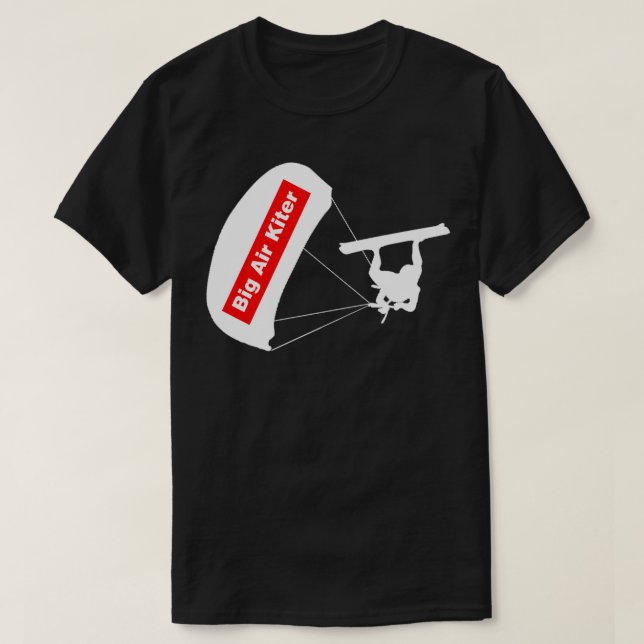 Big luft kiter Skicka den T Shirt (Design framsida)