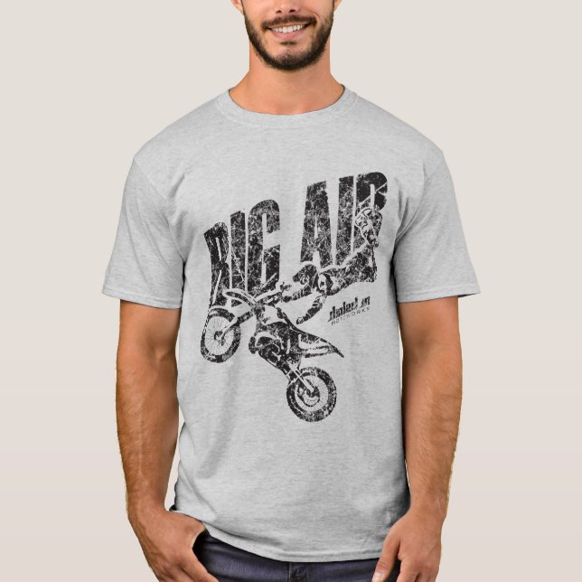 BIG LUFT Motocross Supercross Motorcycle Shirt T Shirt (Framsida)