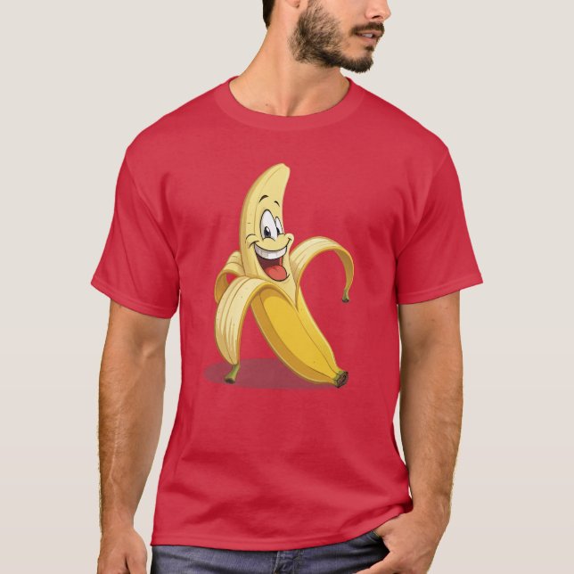 Big lycklig banan! t shirt (Framsida)