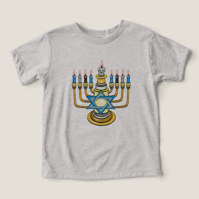 Big Lycklig Hanukkah T Shirt (Design Framsida)
