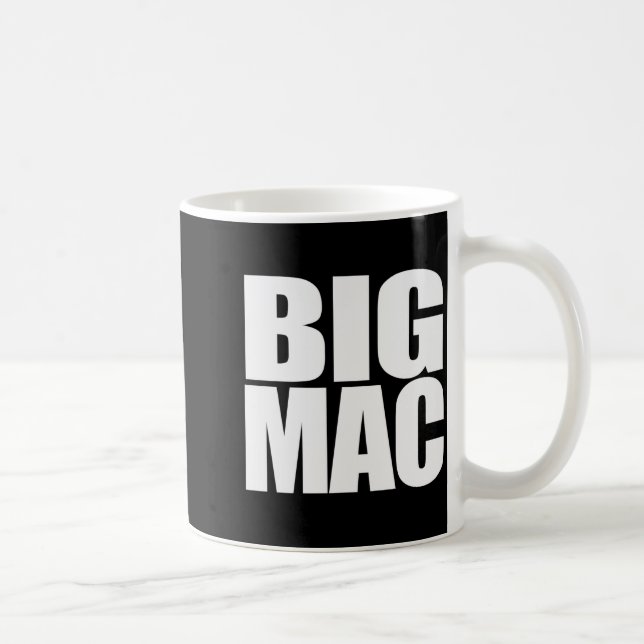 Big Mac Cool Unique And Funny Black White  Kaffemugg (Höger)