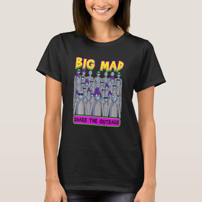 Big Mad NPC Meme Grått People Ansikte-masknr T Shirt (Framsida)