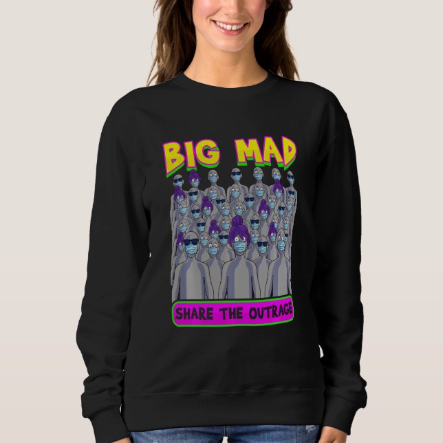 Big Mad NPC Meme Grått People Ansikte-masknr T Shirt (Framsida)