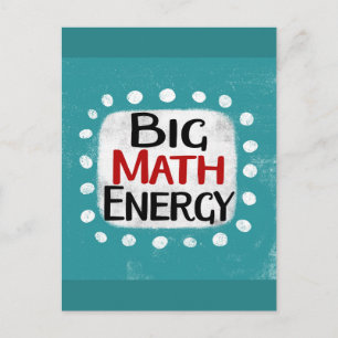 Big Math Energy Postkort Vykort