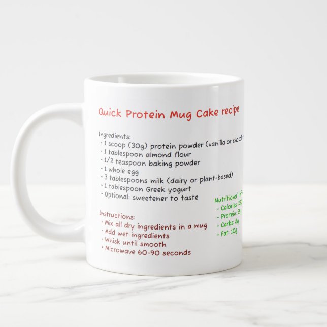 Big Microwave Mugg (Protein Powder Mugg Cake Recip Jumbo Mugg (Vänster)