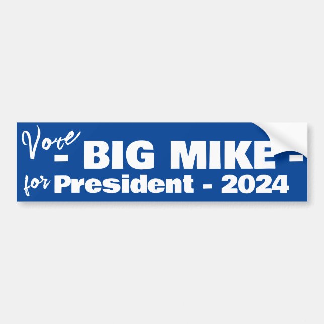 Big Mike / Michelle Obama För president 2024 Bildekal (Framsidan)