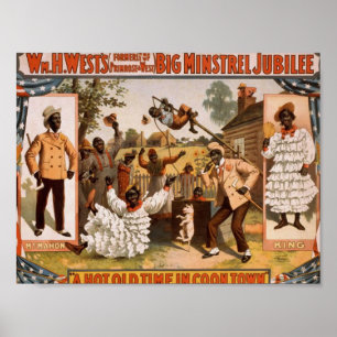 Big minstrel Jubilee, "A Hett in Coola Town" Poster
