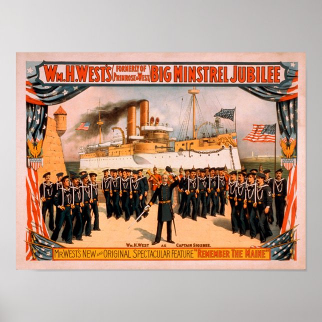 Big Minstrel Jubilee Kom ihåg Maine Poster (Framsidan)