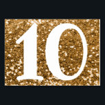 Big Modern Number Faux Guld Glitter Bordsnummer<br><div class="desc">Skapa egna bröllop-bordsnummer med vågrät-format. Du kan plocka ett annat teckensnitt ansikte eller färg till kostym om din bröllop-svit eller speciella händelse. Faux guld konetti stil glitter med ett vitt nummer. Golden glitter bröllop.</div>