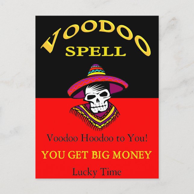 Big Money Voodoo Spell Vykort (Framsida)