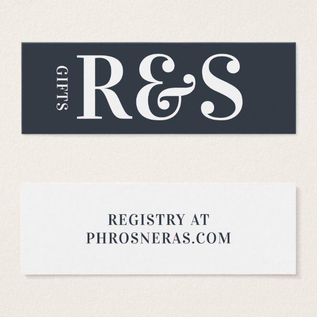 Big Monogram Modern Simple Gift Litet Visitkort (Framsida & baksida)