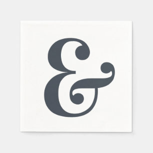 Big Monogram Modern Simple Pappersservett