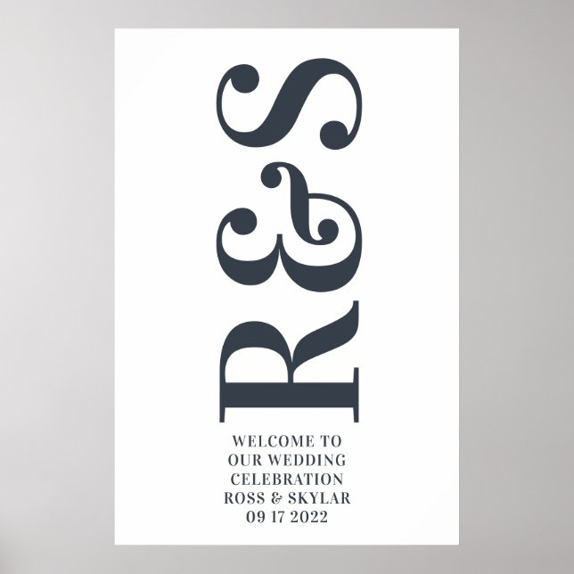Big Monogram Modern Simple Poster (Framsidan)