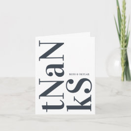 Big Monogram Modern Simple Tack Kort