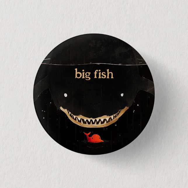 Big Mörk Shark Knapp (Framsida)