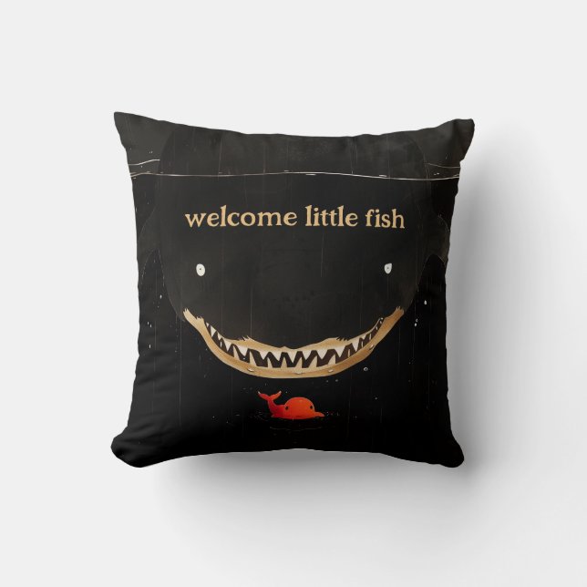 Big Mörk Shark Kudde (Framsida)