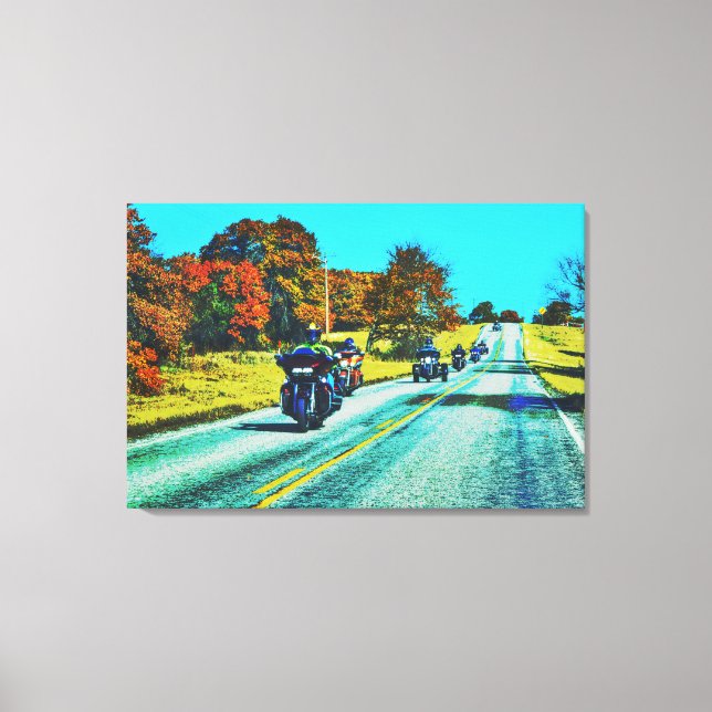 Big Motorcycle Riders Road Resa Canvas Art (Framsida)