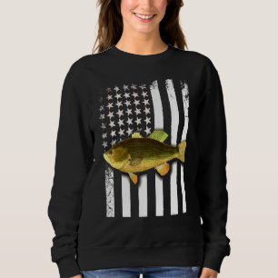 Big Mouth Bass American Flagga USA Large Mouth Bas T Shirt