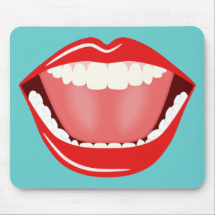 Big Mouth Coola Mus mattor Funny Cute Mousepads Musmatta