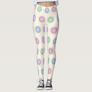 Big Multicolor Pastel Distress Polka dots Leggings