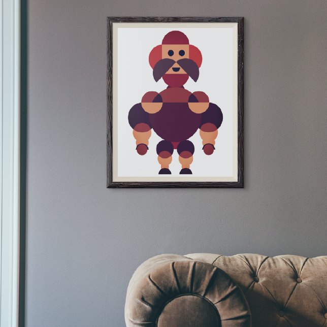 Big Muscular African Warrior Canvastryck (Skapare uppladdad)