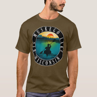 Big Muskego Sjö Wisconsin Kayaking T Shirt