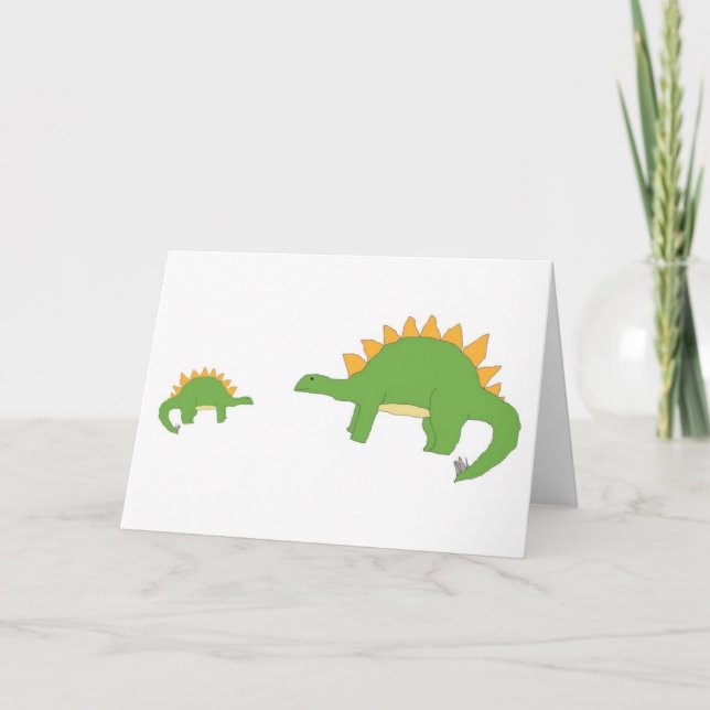 Big 'n' Little Stegosaurus-kort Kort (Framsida)