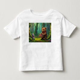 Big Nalle och Baby Teddy Tecknad för barn T Shirt