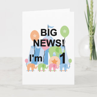 Big News Circus 1:a födelsedag T-shirts och presen Kort