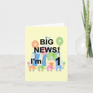 Big News Circus 1:a födelsedag T-shirts och presen Kort