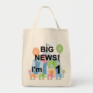 Big News Circus 1:a födelsedag T-shirts och presen Tygkasse