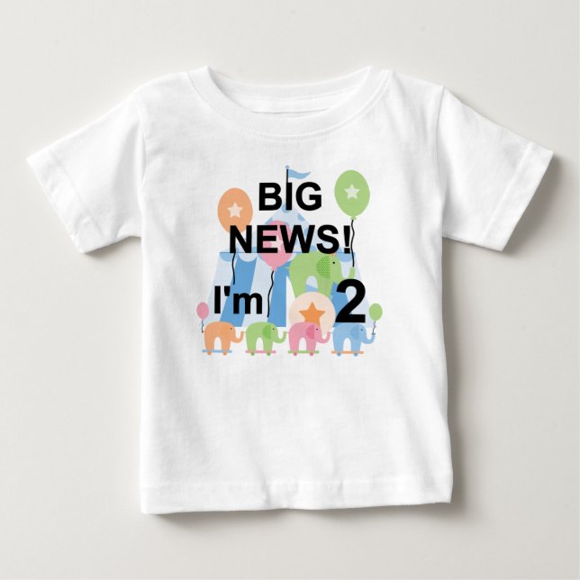 Big News Circus 2:a födelsedag T-shirts och presen (Framsida)
