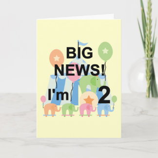 Big News Circus 2:a födelsedag T-shirts och presen Kort
