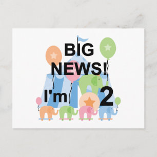 Big News Circus 2:a födelsedag T-shirts och presen Vykort