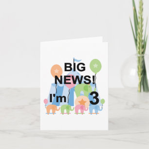 Big News Circus 3:e födelsedag Tshirts och present Kort