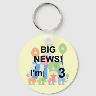 Big News Circus 3:e födelsedag Tshirts och present Nyckelring