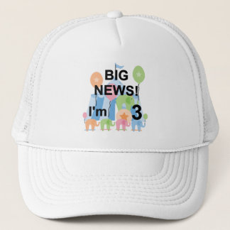 Big News Circus 3:e födelsedag Tshirts och present Truckerkeps